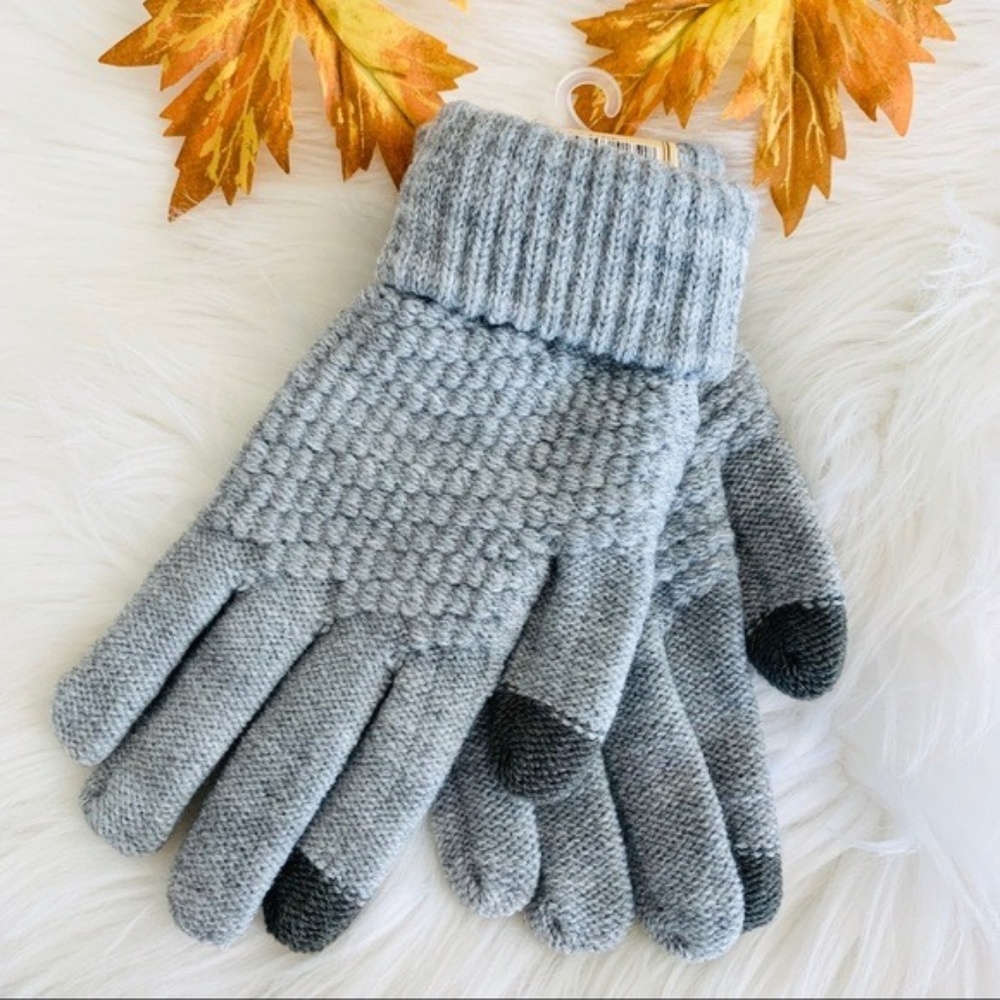 Grey Touch Screen Gloves